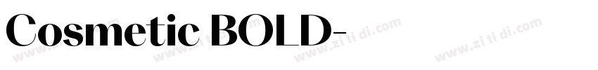 Cosmetic BOLD字体转换
